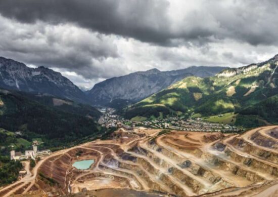 Bergbau Blick auf Tagebau