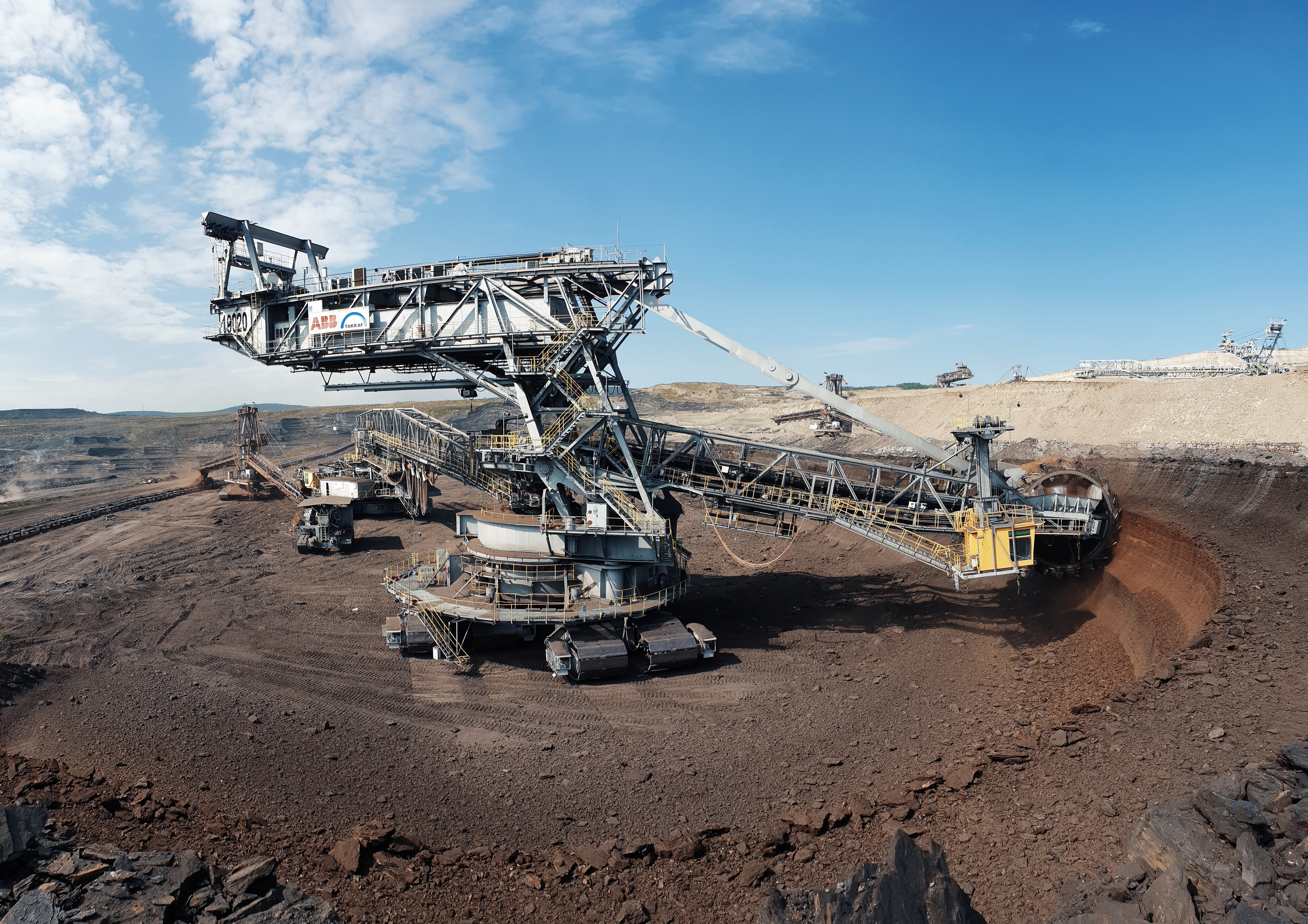 Image of open-pit mining machinery