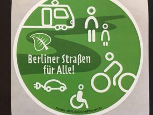 „Berliner Straßen für Alle“ – Sticker Berliner Straßen für alle!