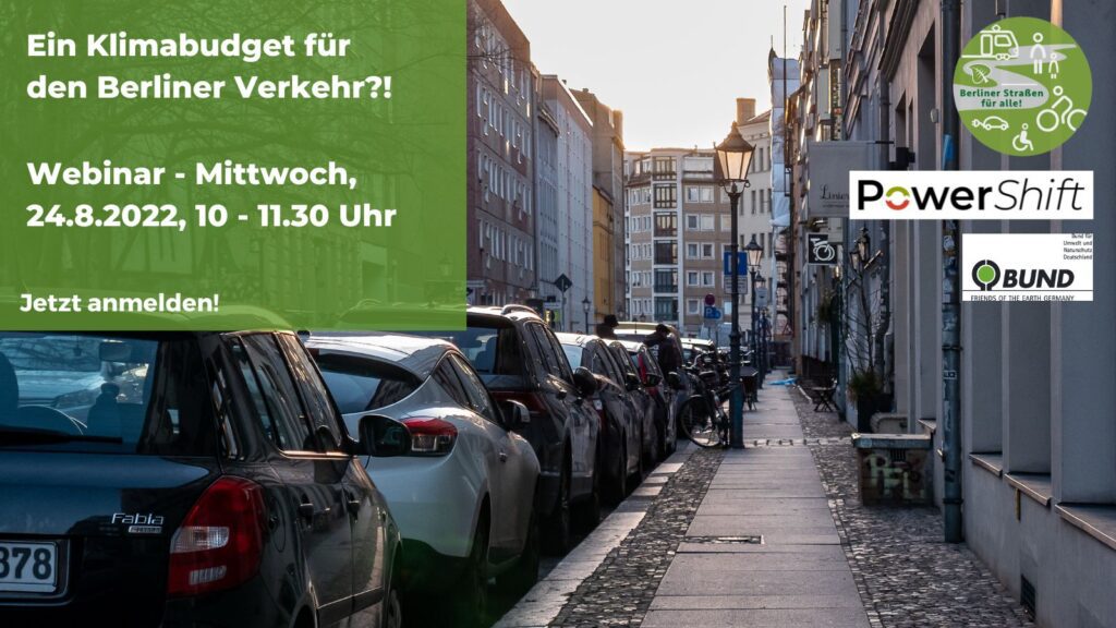 Webinar: Ein Klimabudget für den Berliner Verkehr?!