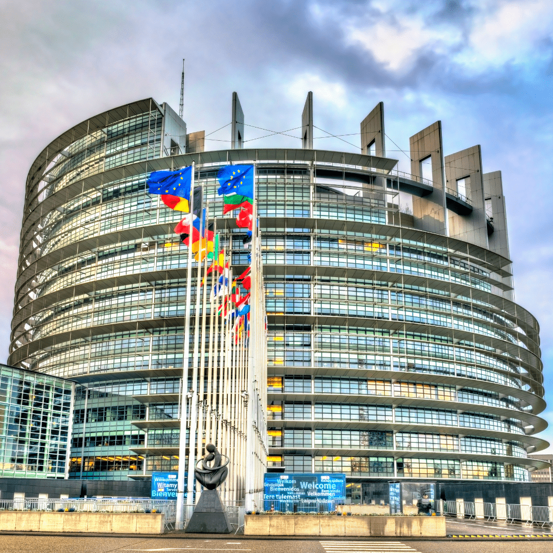Das Gebäude des europäischen Parlamentes