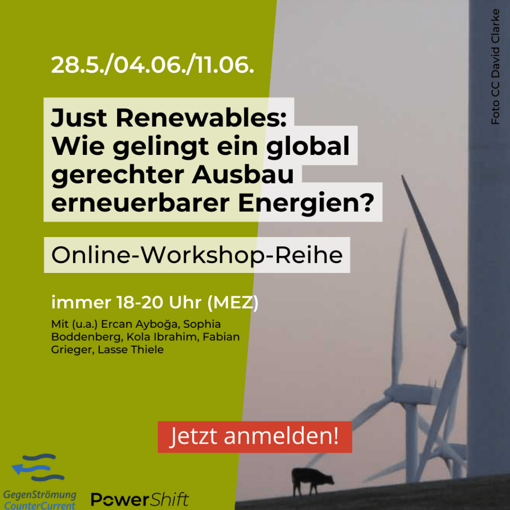 (3/3) Just Renewables – Online Workshopreihe zum global gerechten Ausbau erneuerbarer Energien